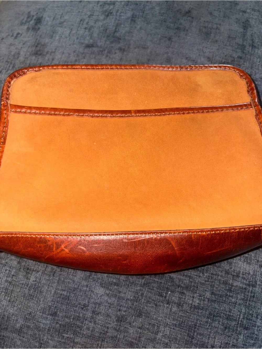 Vintage 90s Timberland Made in USA Leather Crossbody Bag Brown Tan Saddle Purse